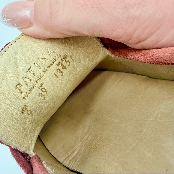 PORTLAND LEATHER Zoe Chunky Penny Loafer Lug Sole Suede in Rust - Picture 9 of 10